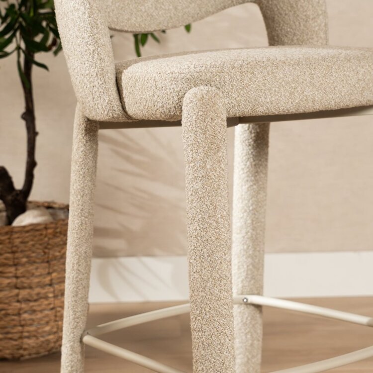 Barhocker June Bouclé taupe 70 cm