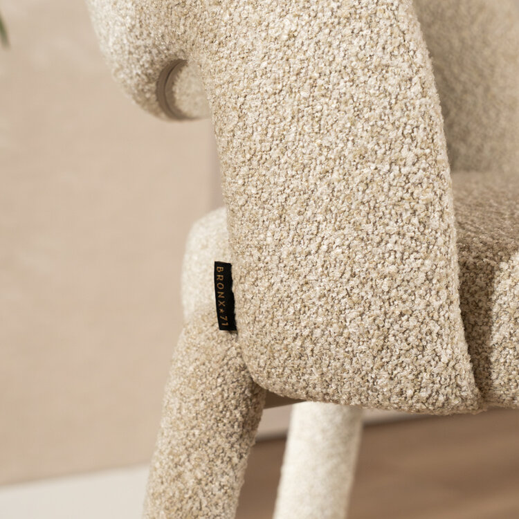 Barhocker June Bouclé taupe 70 cm
