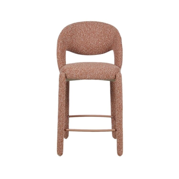 Barhocker June Bouclé terrakotta 70 cm