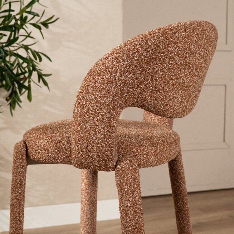 Barhocker June Bouclé terrakotta 70 cm