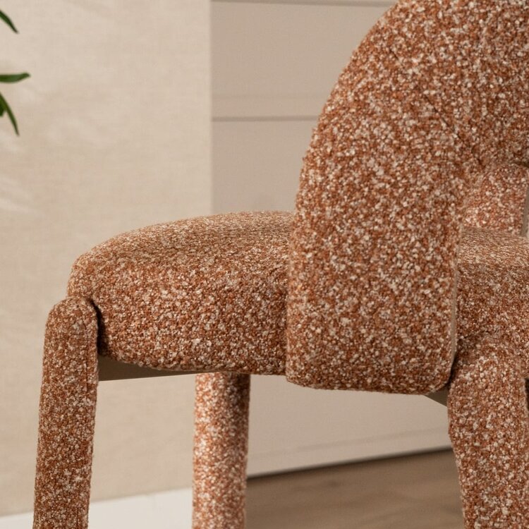 Barhocker June Bouclé terrakotta 70 cm