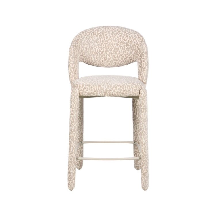 Barhocker Leo taupe Leo-Print 70 cm