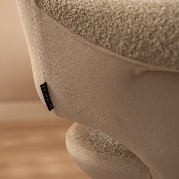 Esszimmerstuhl Jules drehbar Bouclé taupe