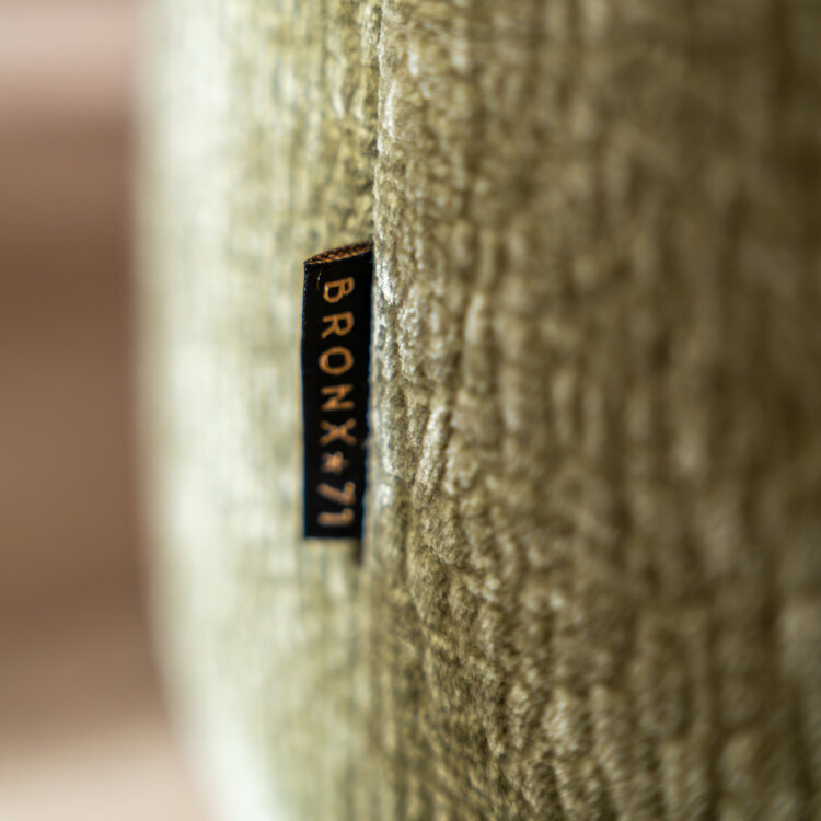 Hocker Chloe rund Chenille grün ø70 cm
