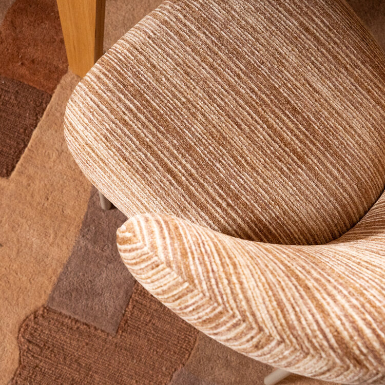 Esszimmerstuhl Milo Chenille beige/pink