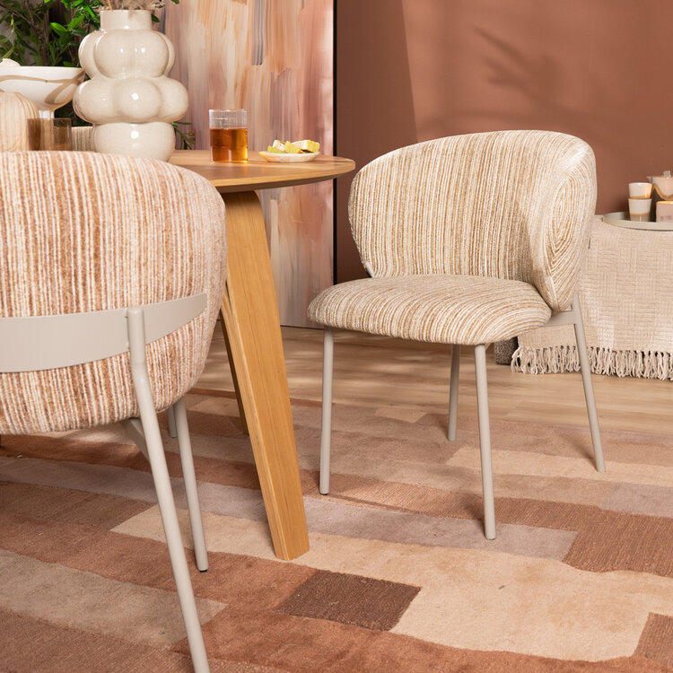 Esszimmerstuhl Milo Chenille beige/taupe