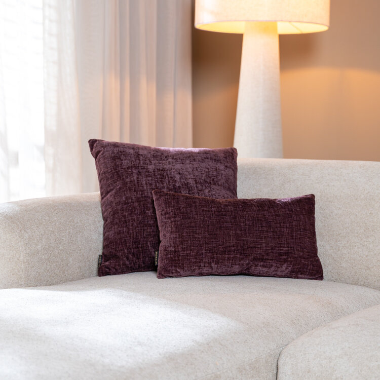 Kissen Evi Chenille lila 45 x 45
