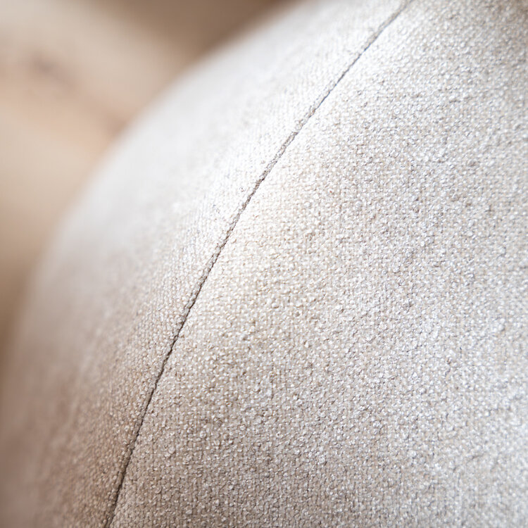 Hocker Blair rund Chenille beige ø70 cm
