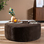 Hocker Blair rund Chenille braun ø100 cm