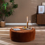 Hocker Chloe rund Chenille terrakotta ø100 cm