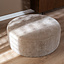 Hocker Chloe rund Chenille taupe ø100 cm