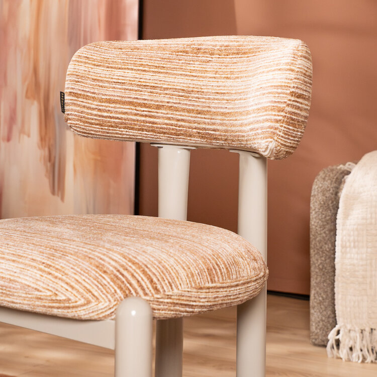 Esszimmerstuhl Bolt Chenille beige/pink