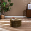 Hocker Elle rund Chenille olivgrün ø70 cm