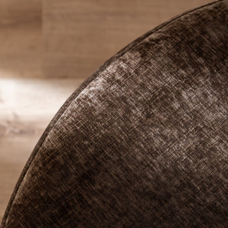 Hocker Elle rund Chenille mocha ø100 cm