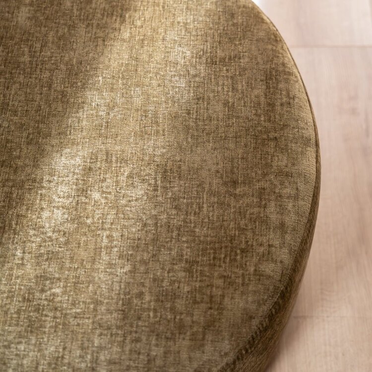 Hocker Elle rund Chenille olivgrün ø100 cm