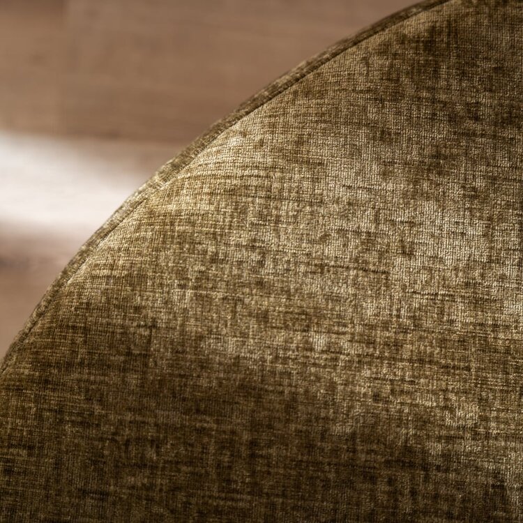 Hocker Elle rund Chenille olivgrün ø100 cm