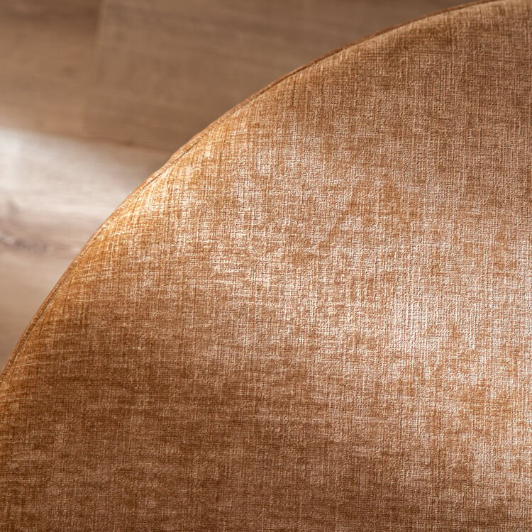 Hocker Elle rund Chenille peach ø100 cm
