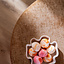 Hocker Elle rund Chenille peach ø70 cm