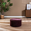 Hocker Elle rund Chenille lila ø70 cm