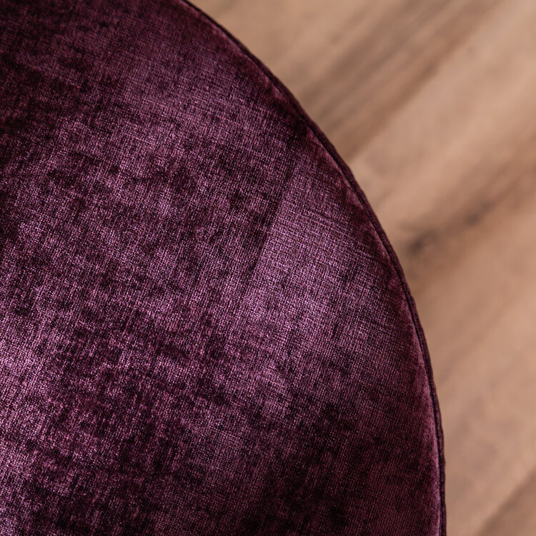 Hocker Elle rund Chenille lila ø70 cm