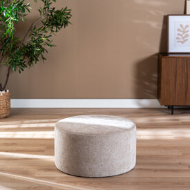 Hocker Elle rund Chenille sand ø70 cm