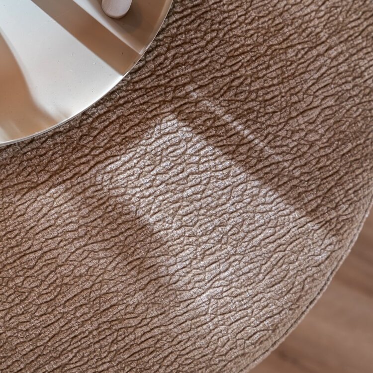 Hocker Chloe rund Chenille taupe ø70 cm