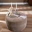Hocker Chloe rund Chenille taupe ø70 cm