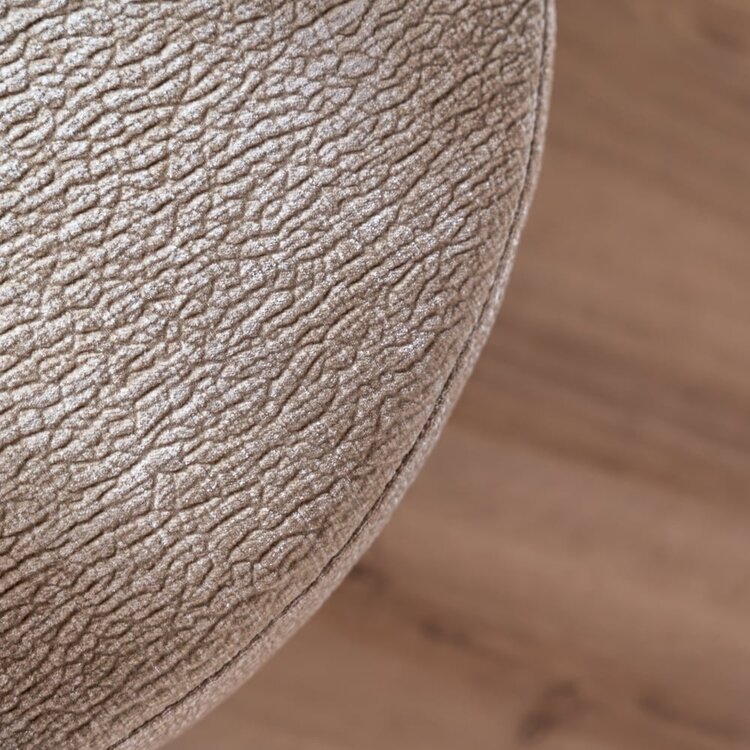 Hocker Chloe rund Chenille taupe ø70 cm