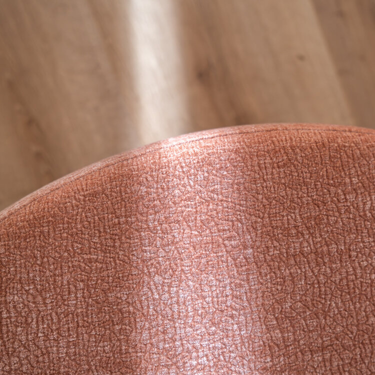 Hocker Chloe rund Chenille rosa ø100 cm
