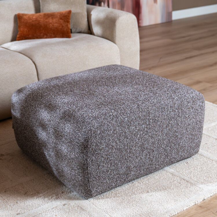 Hocker Maine Bouclé braun/grau