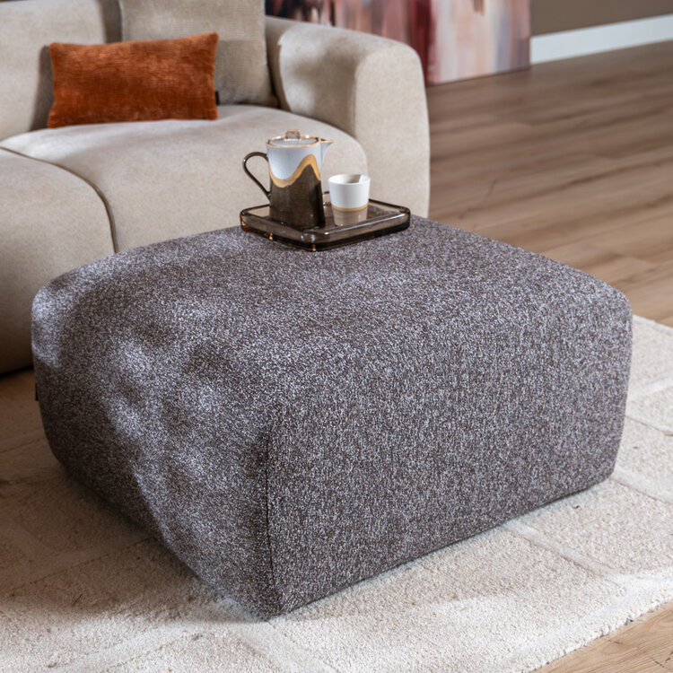 Hocker Maine Bouclé braun/grau