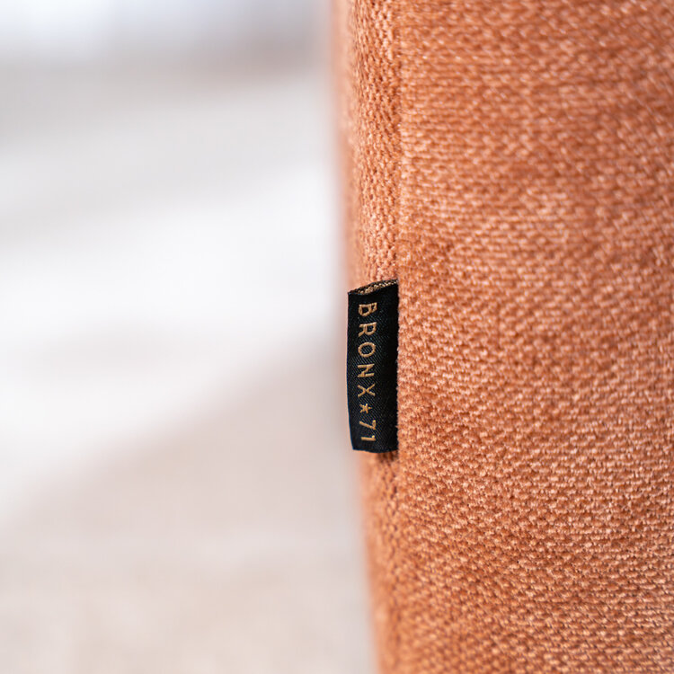 Hocker Maine Melierter Stoff Terrakotta
