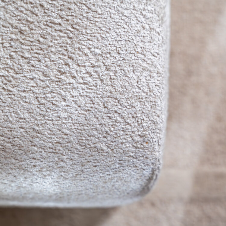 Hocker Maine Bouclé off white
