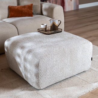 Hocker Maine Bouclé off white