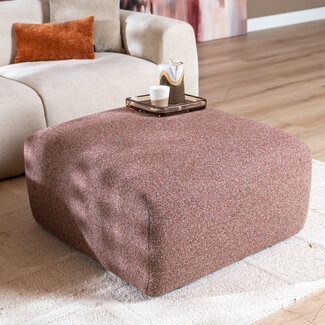 Hocker Maine Bouclé rot/rosa