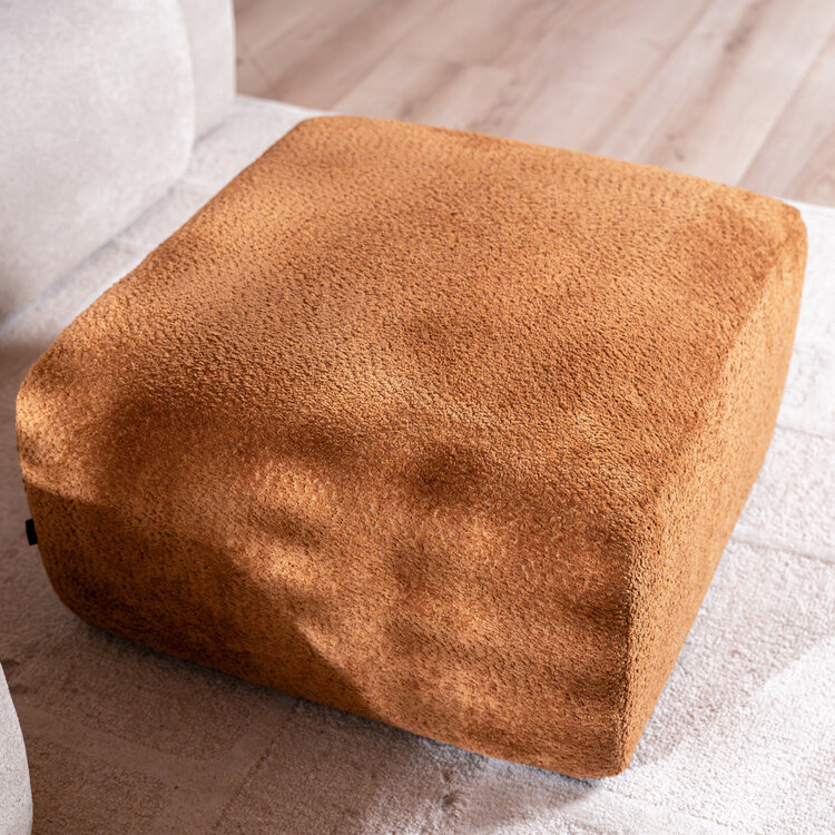 Hocker Maine Bouclé terrakotta