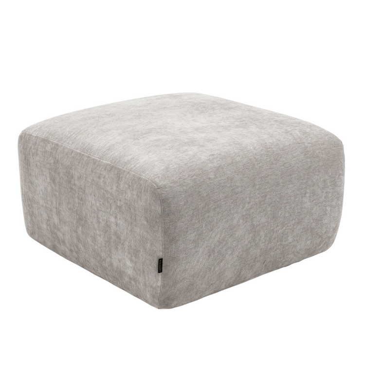 Hocker Maine Melierter Stoff Taupe