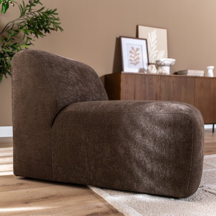 Sessel Maine Chenille braun