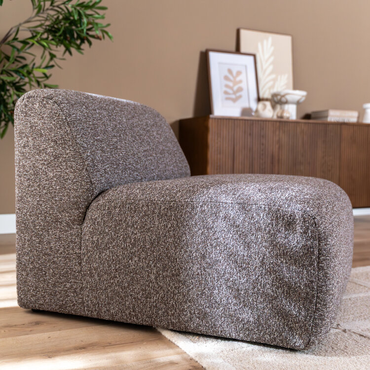 Sessel Maine bouclé braun/grau