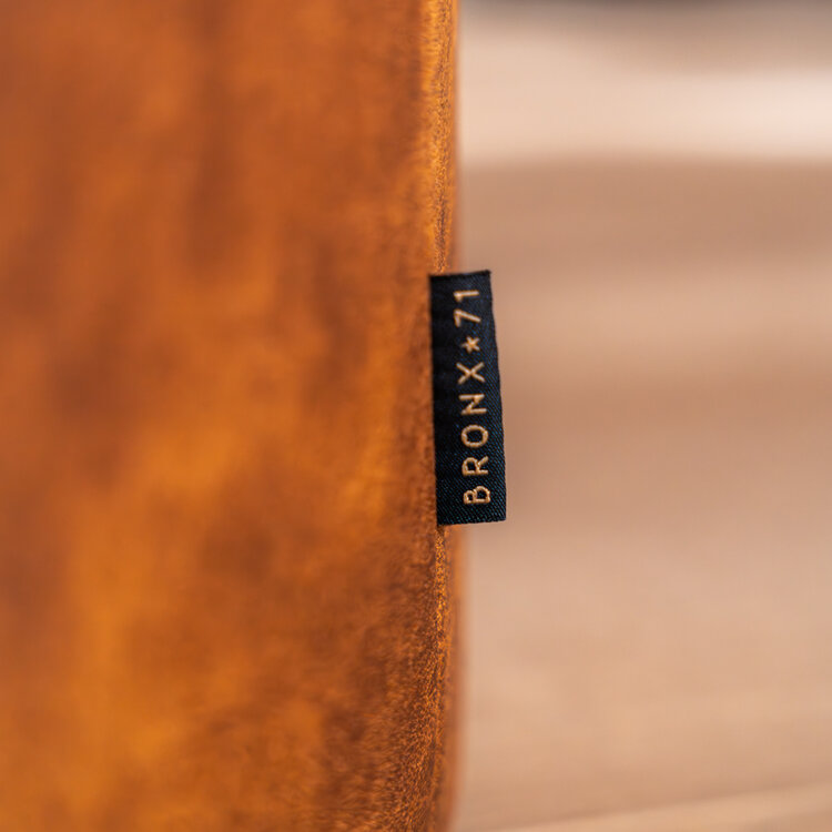 Hocker Kyla Eco-Leder rund cognac