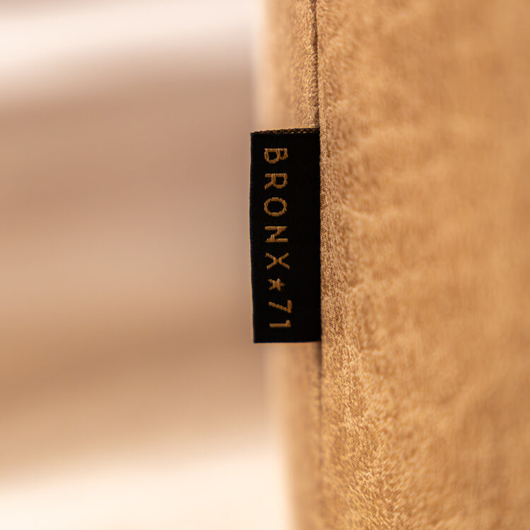Hocker Kyla Eco-Leder rund beige