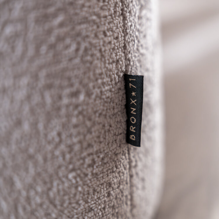Hocker Juna Chenille Stoff weiß