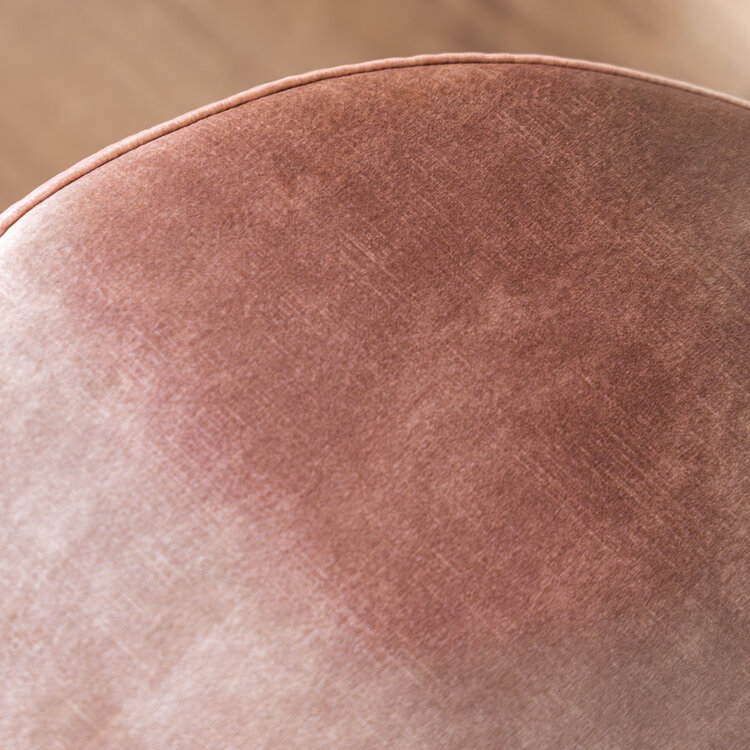 Hocker Juna Chenille Stoff rosa