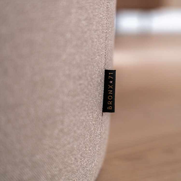 Hocker Hilda rund Stoff taupe
