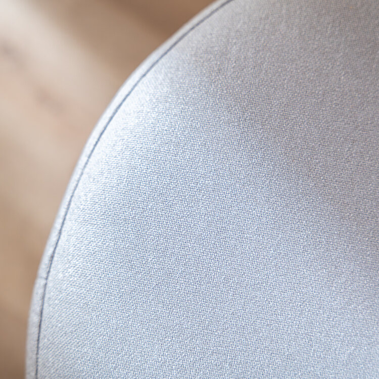 Hocker Hilda rund Stoff grau