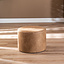 Hocker Kyla Eco-Leder rund beige