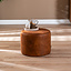 Hocker Kyla Eco-Leder rund cognac