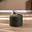 Hocker Kyla Eco-Leder rund olivgrün
