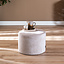 Bouclé Hocker Nora rund beige