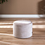 Hocker Juna Chenille Stoff weiß